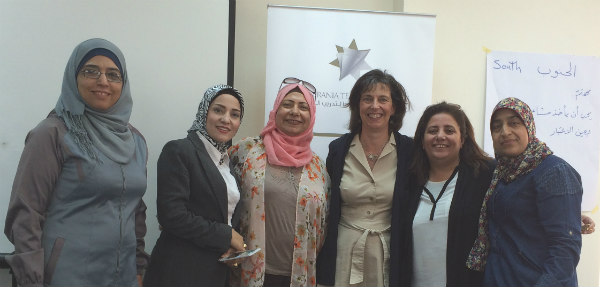 Photo: Superintendent Kelly Lyman with Jordanian school leaders.
